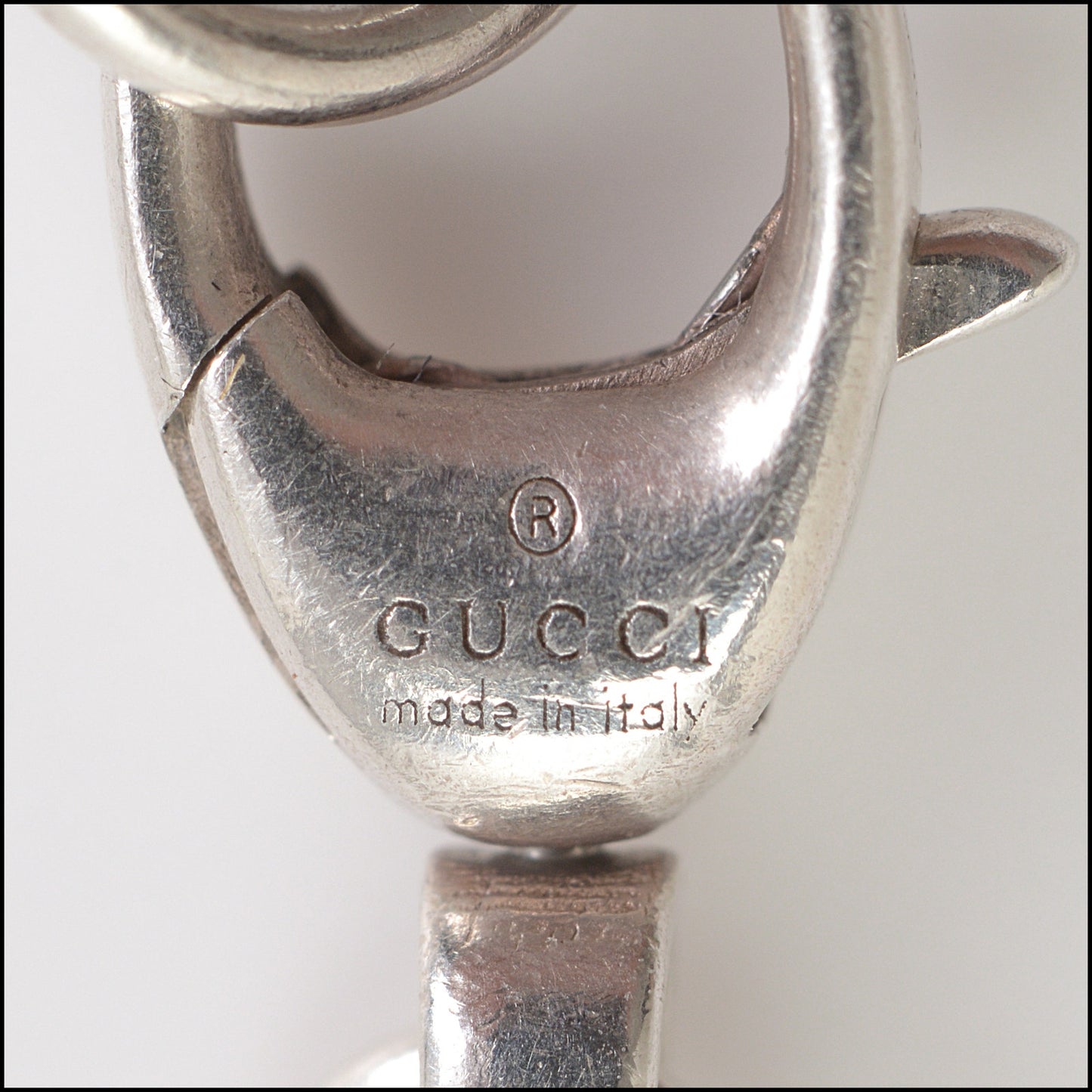 RDC14640 GUCCI Sterling Interlocking GG Pendant Necklace