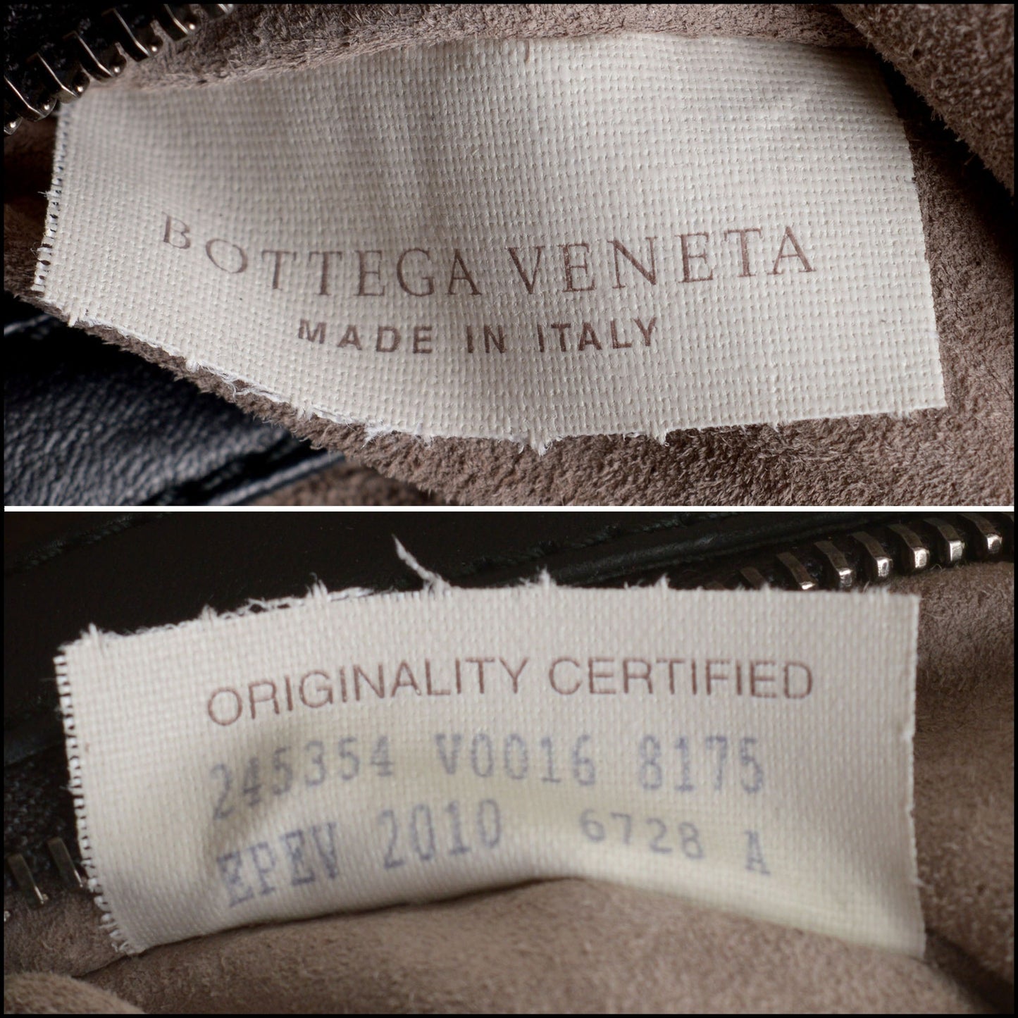 RDC14829 BOTTEGA VENETA 2010 Black Nappa Leather Intrecciato Nodini Crossbody