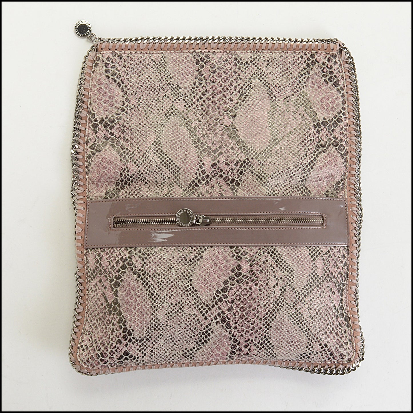 RDC14656 STELLA MCCARTNEY Blush Python Print Falabella Clutch