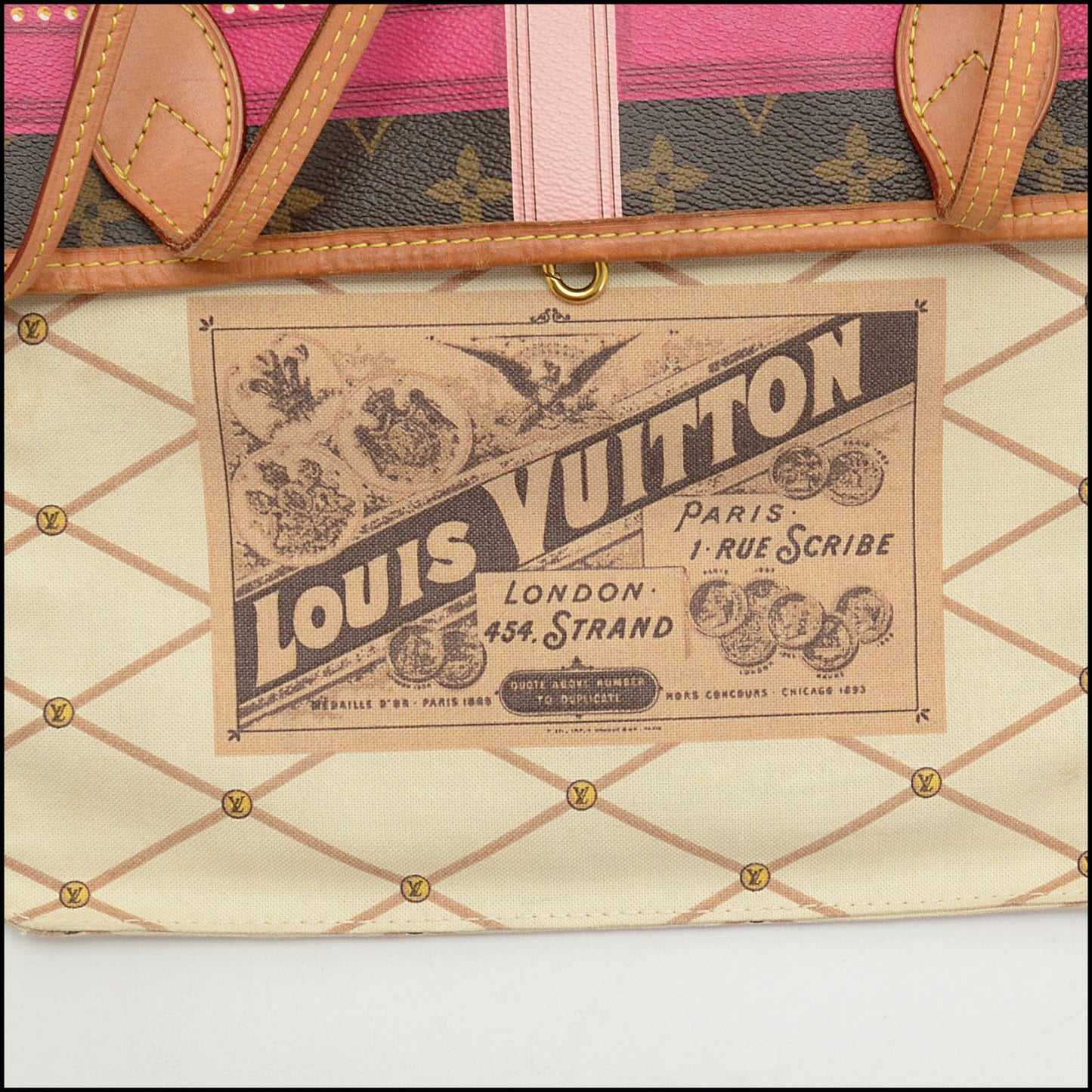 RDC13876 Authentic LOUIS VUITTON Monogram Canvas Summer Trunks Neverfull MM Bag