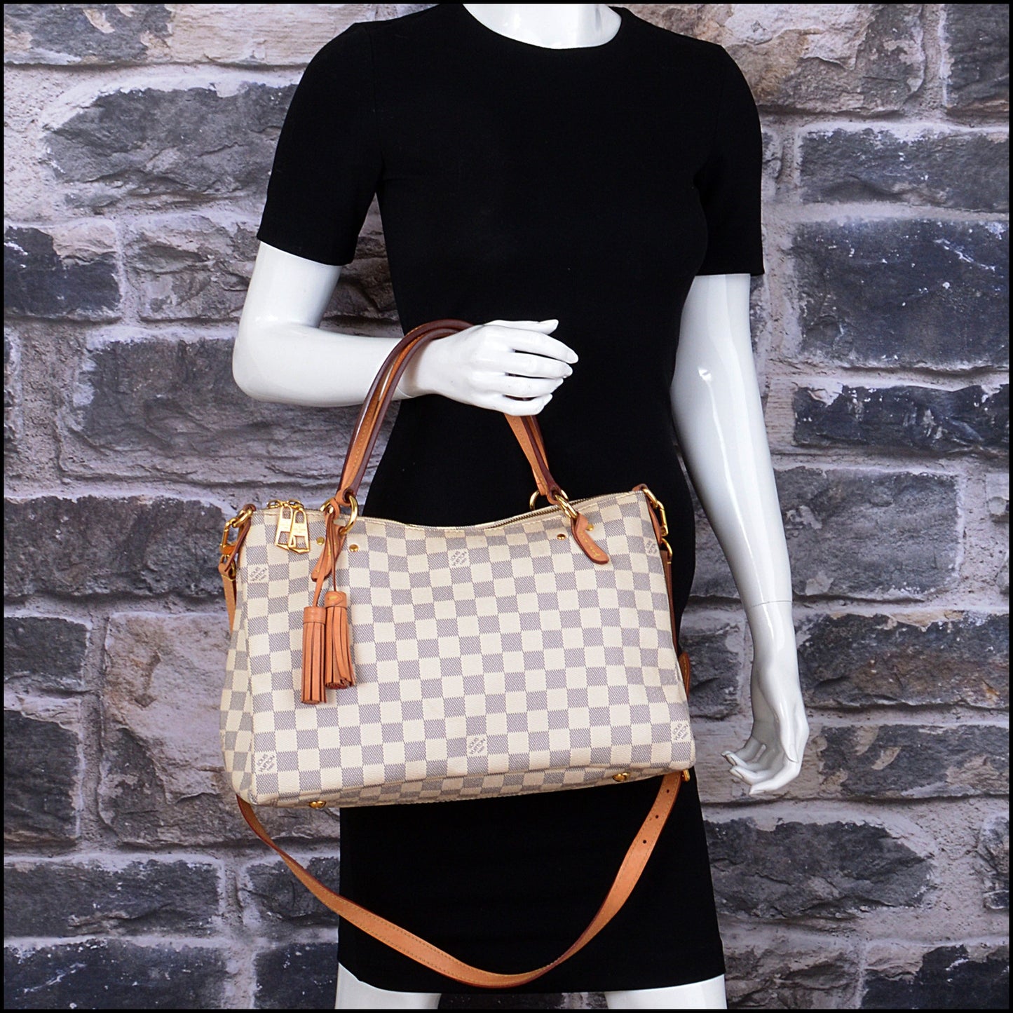RDC14911 LOUIS VUITTON Damier Azur Lymington East West Tote Bag