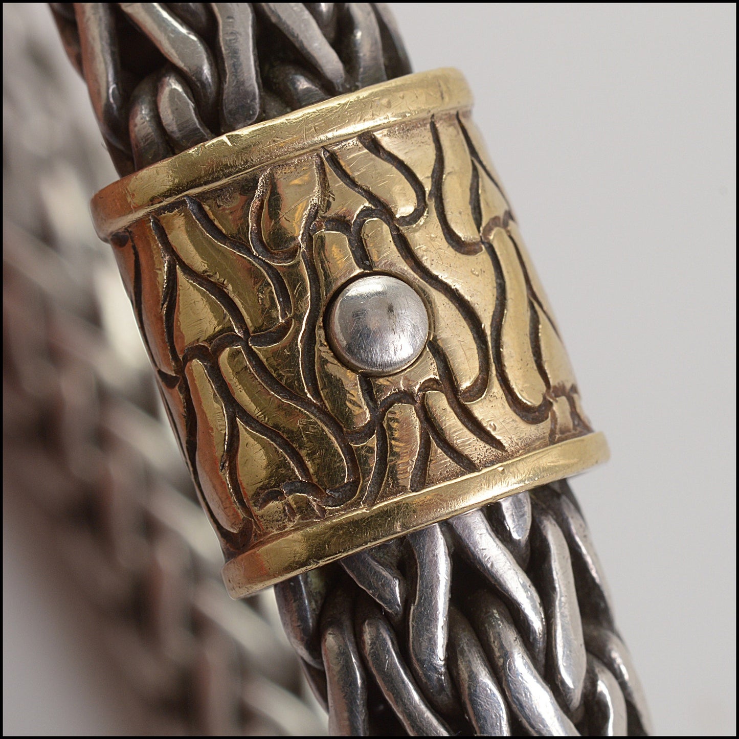 RDC14729 John Hardy Sterling Silver 10mm Classic Link Bracelet