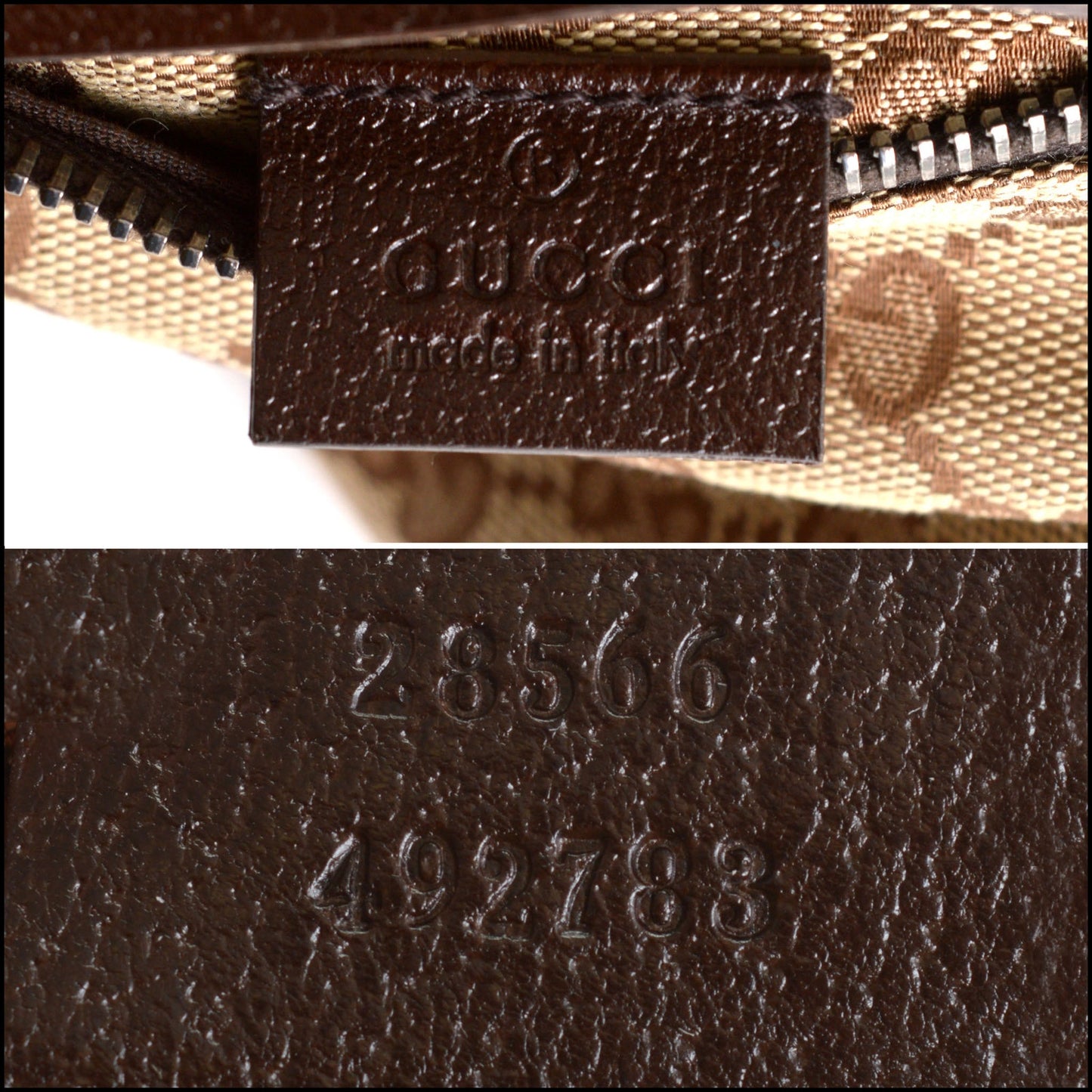 RDC14785 GUCCI Brown Monogram GG Canvas Hip Belt Bag Fanny Pack