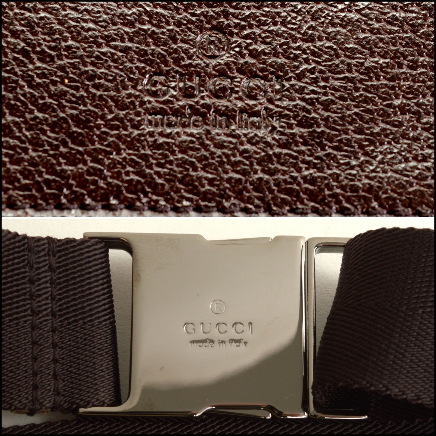 RDC14785 GUCCI Brown Monogram GG Canvas Hip Belt Bag Fanny Pack
