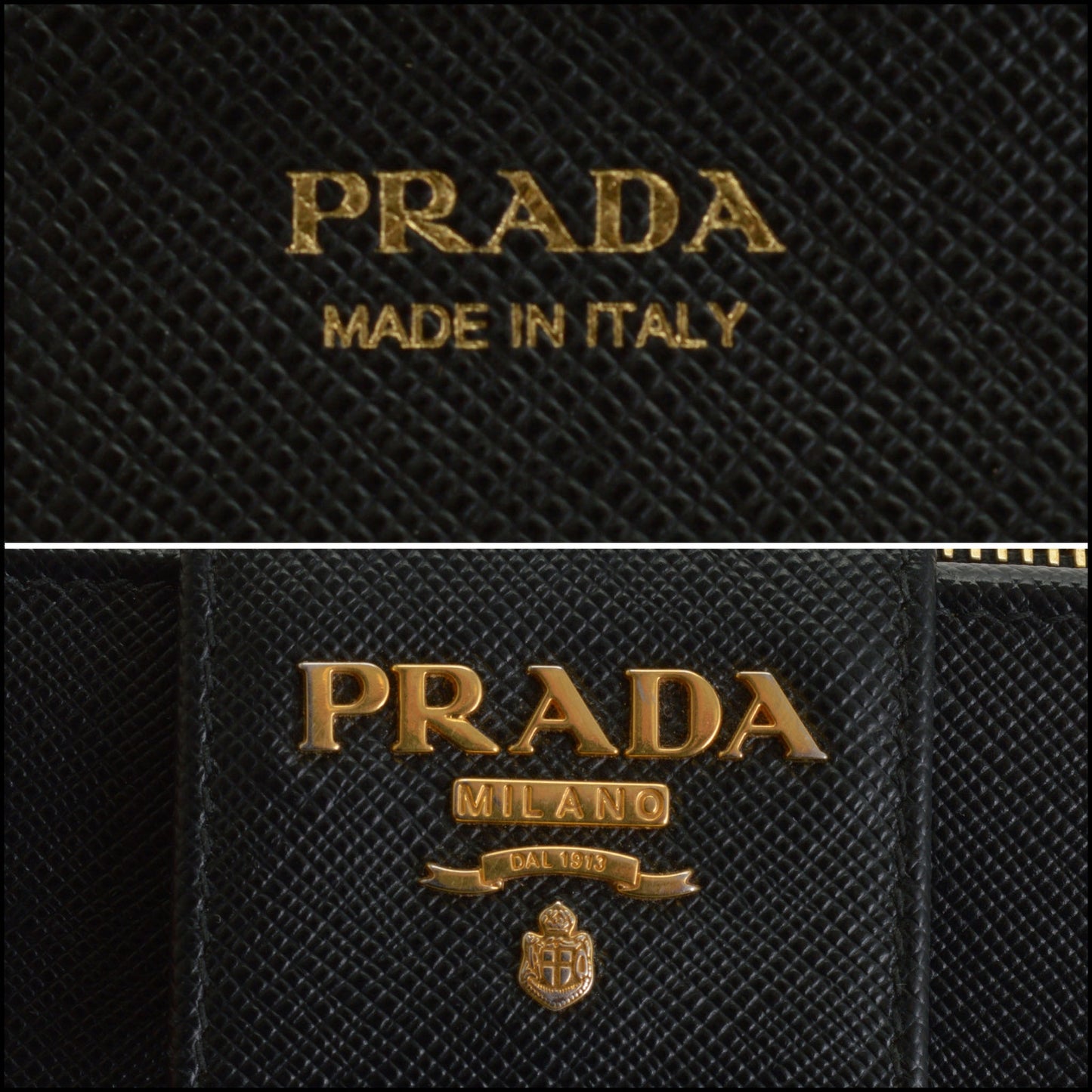 RDC14685 PRADA Black Saffiano Leather Notebook Wallet