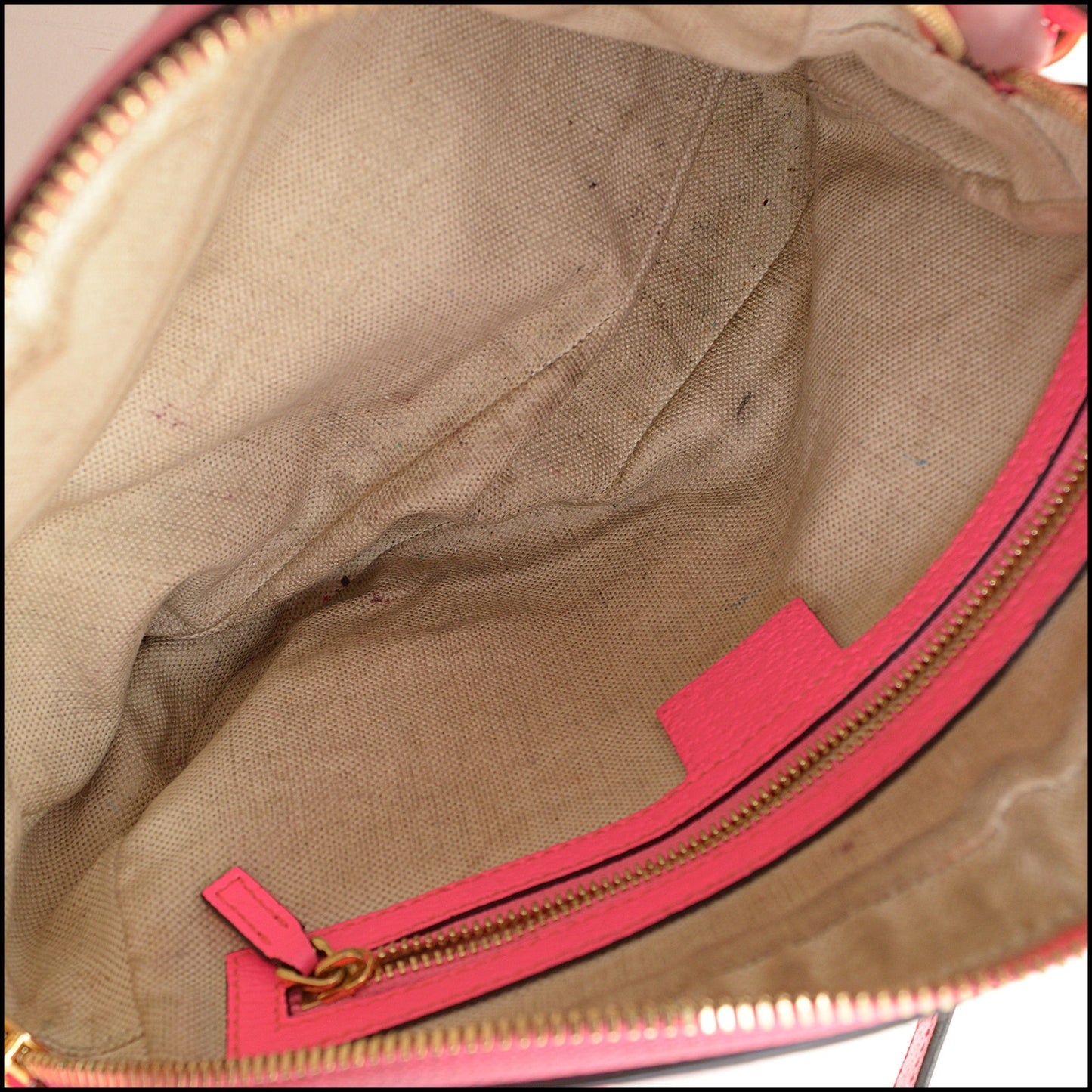 RDC14494 Gucci Fluorescent Pink Floral Canvas Crossbody Bag