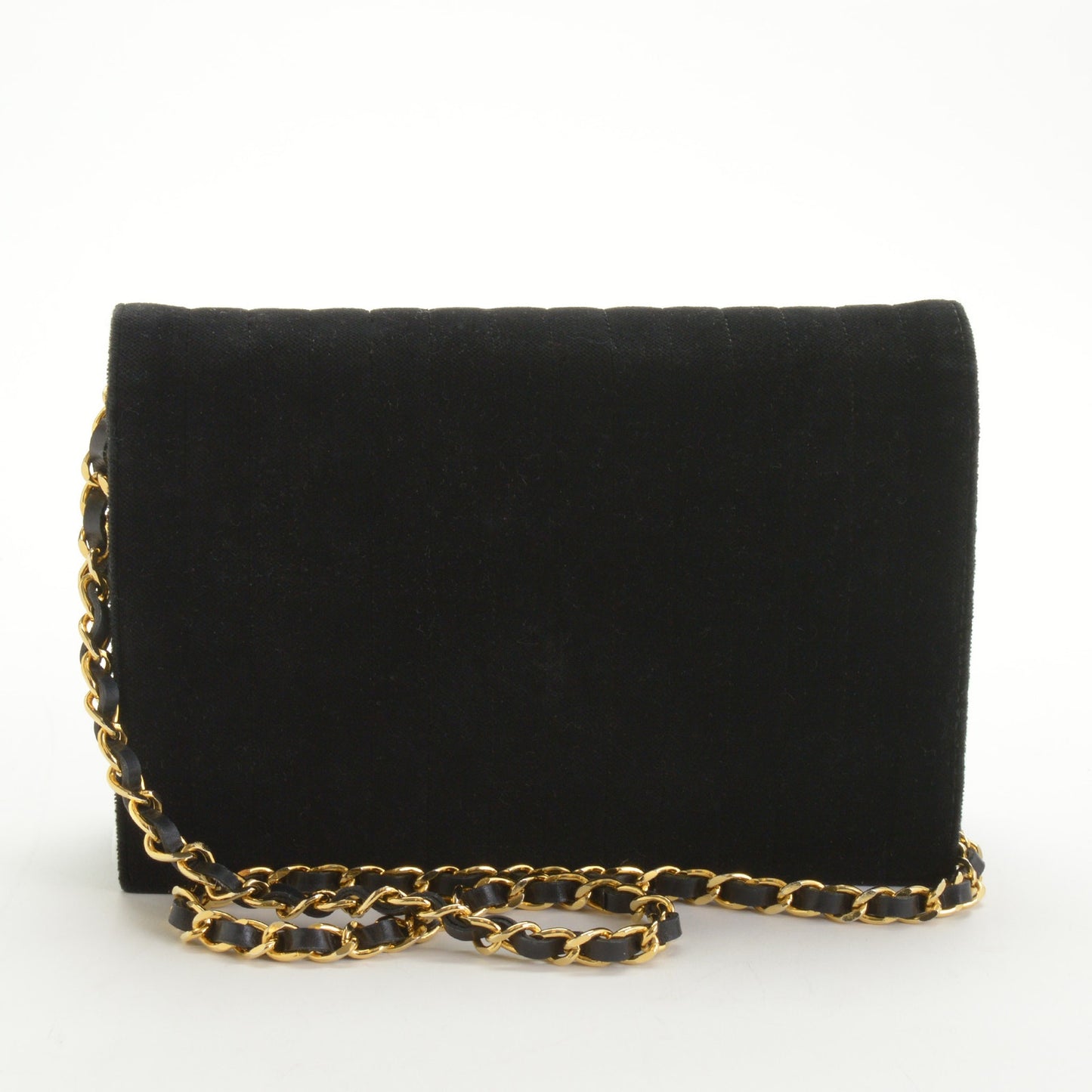 RDC14526 CHANEL '83 Black Velvet Timeless Classique Evening Bag