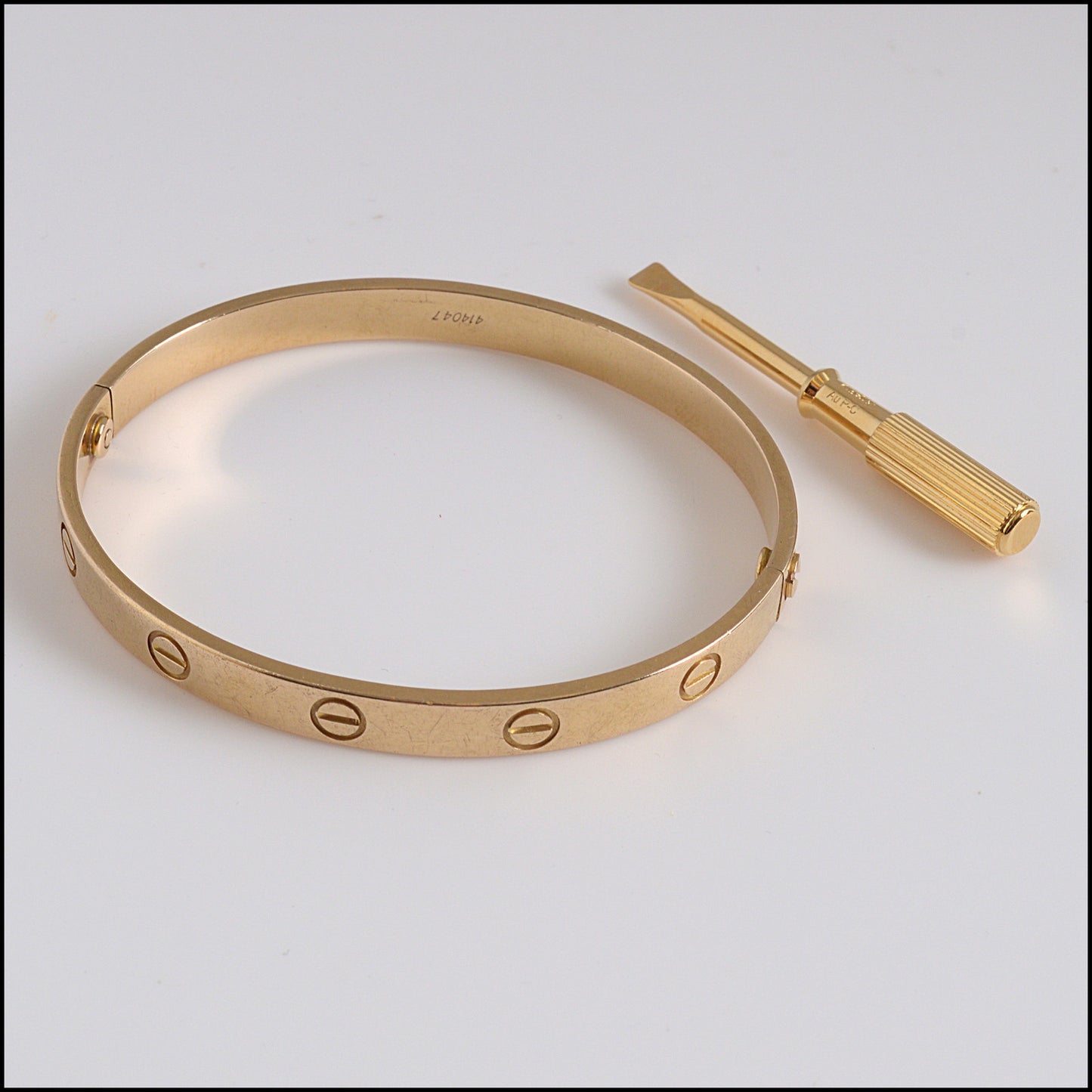 RDC14401 Authentic CARTIER Vintage 18K Yellow Gold Love Bracelet Classic Model size 19