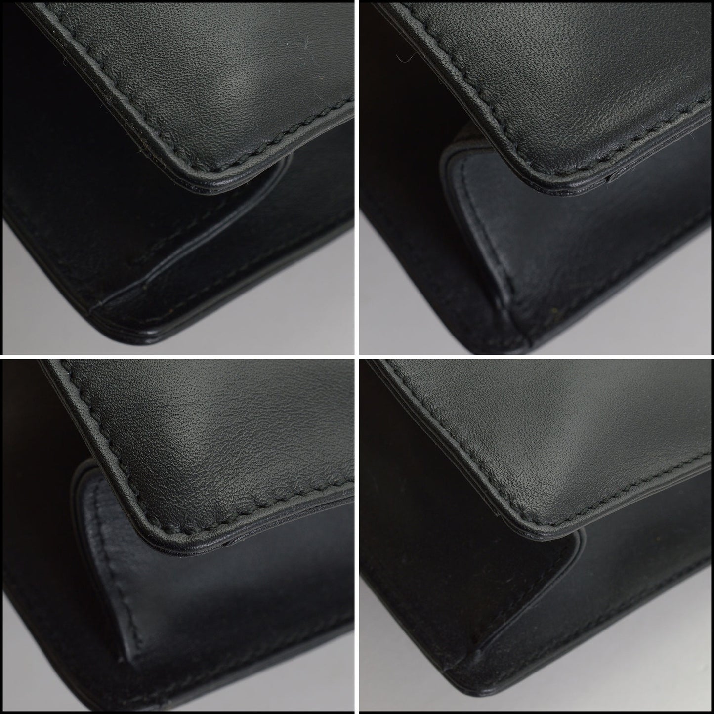 RDC14938 DUNHILL Vintage 90s Black Leather Locking Briefcase