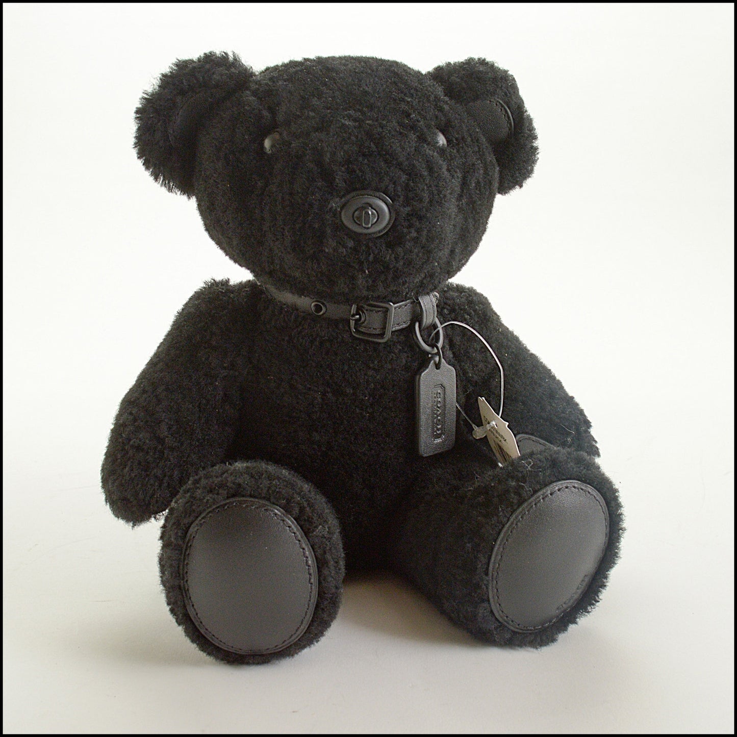 RDC15397 COACH Black Shearling Teddy Bear