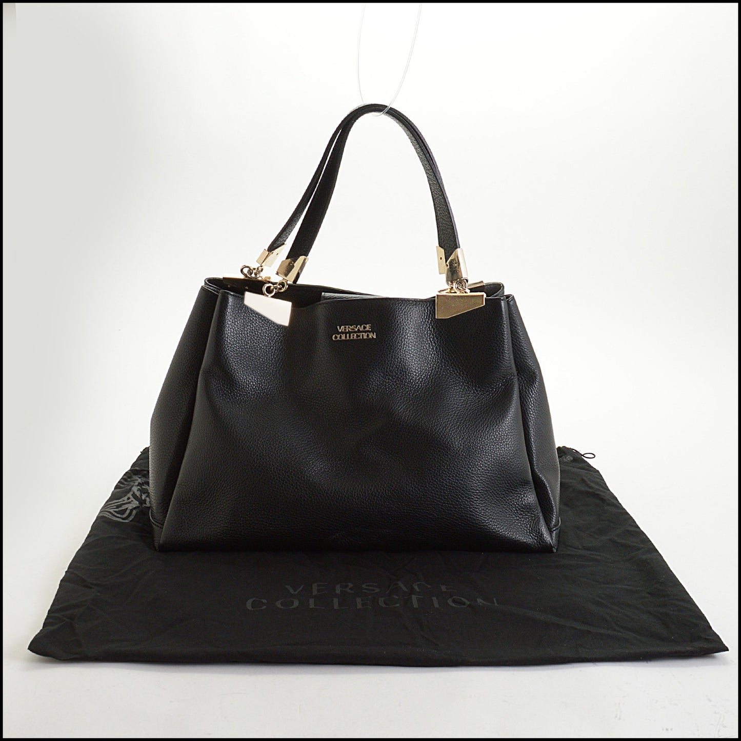 RDC14883 VERSACE COLLECTION Black Leather Shoulder Bag