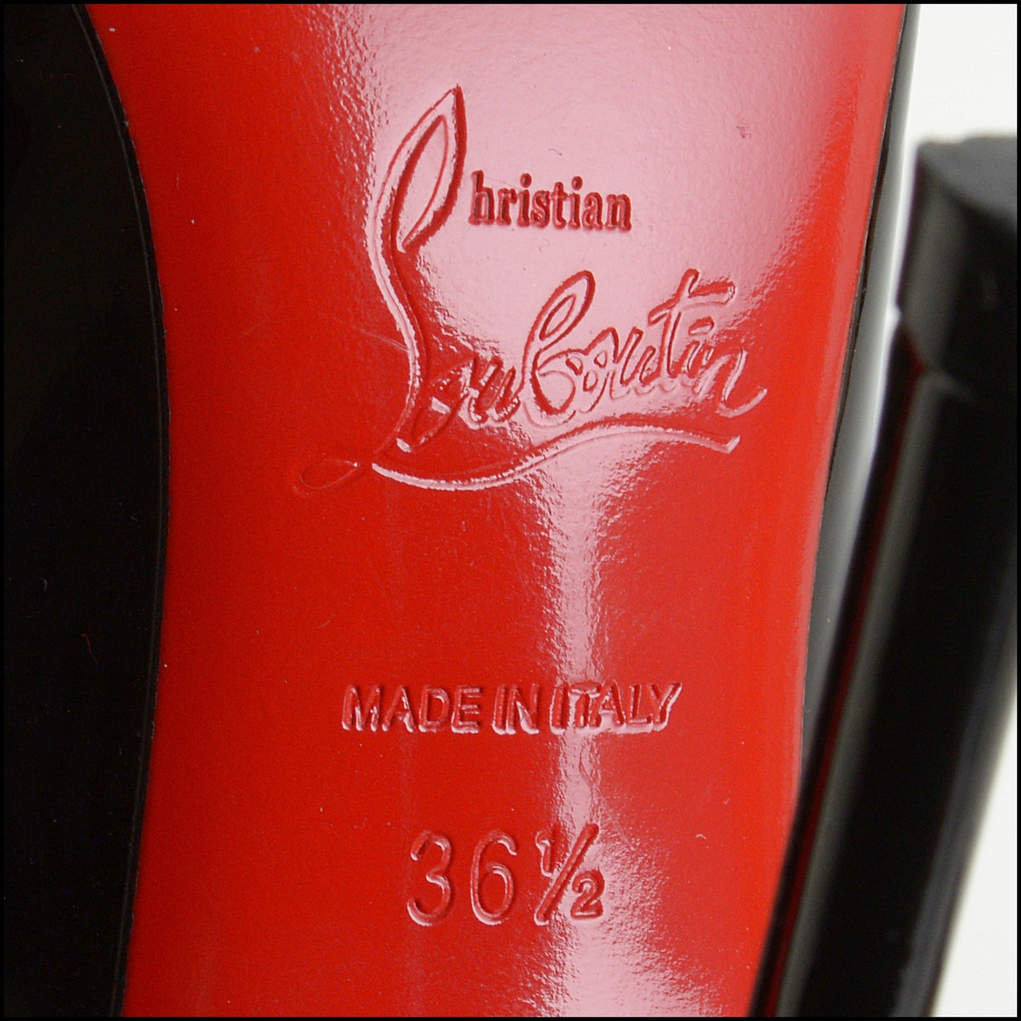 RDC14330 Authentic CHRISTIAN LOUBOUTIN Black Patent So Kate Pump 120mm Size 6