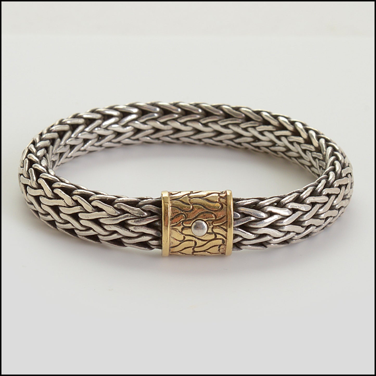 RDC14729 John Hardy Sterling Silver 10mm Classic Link Bracelet