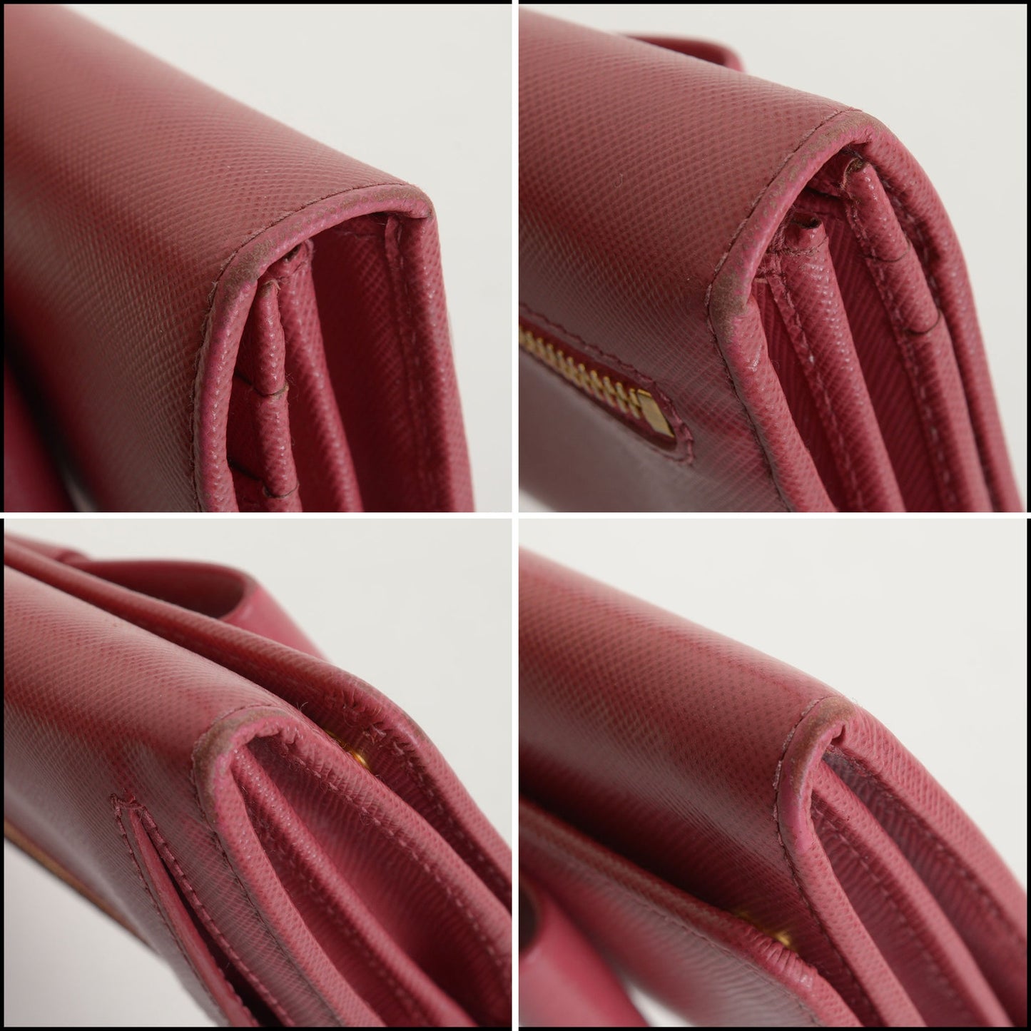 RDC14620 PRADA Saffiano Fiocco Bow Continental Wallet