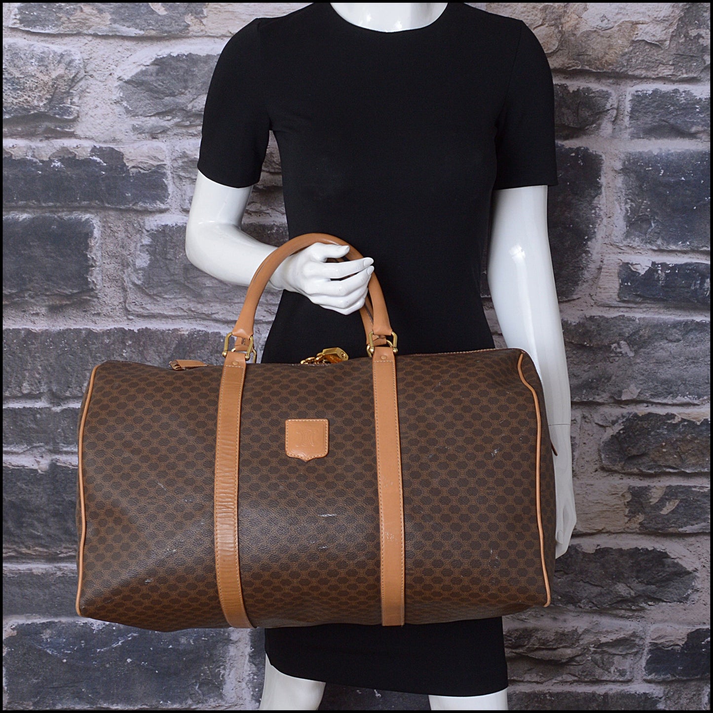 RDC14778 CELINE Vintage Logo Canvas Travel Bag