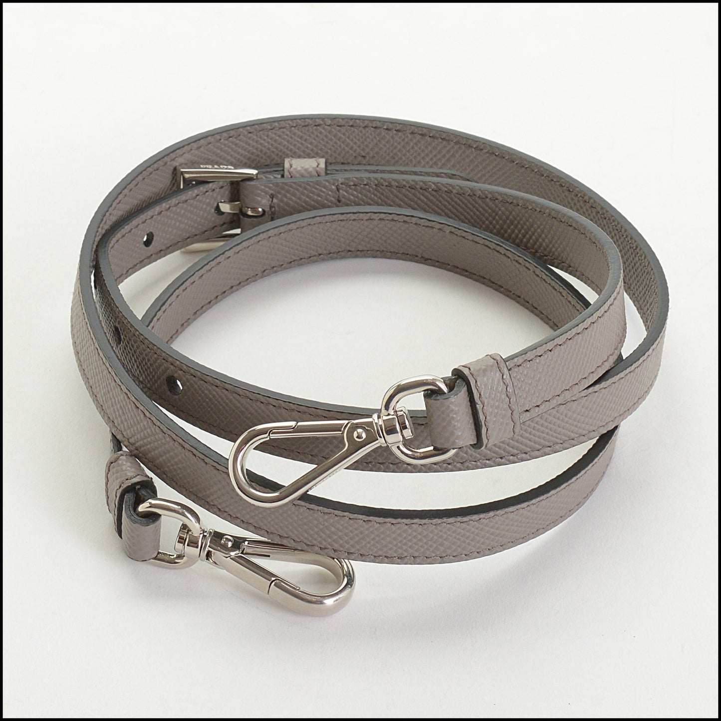 RDC14615 PRADA Grey Saffiano Leather Shoulder Strap