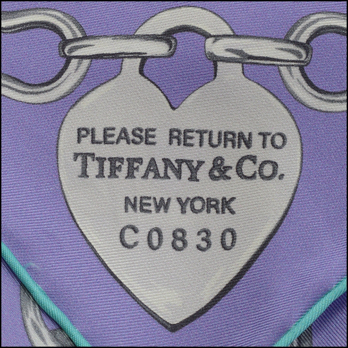 RDC15220 TIFFANY & CO. Purple Return to Tiffany Silk Scarf 90cm