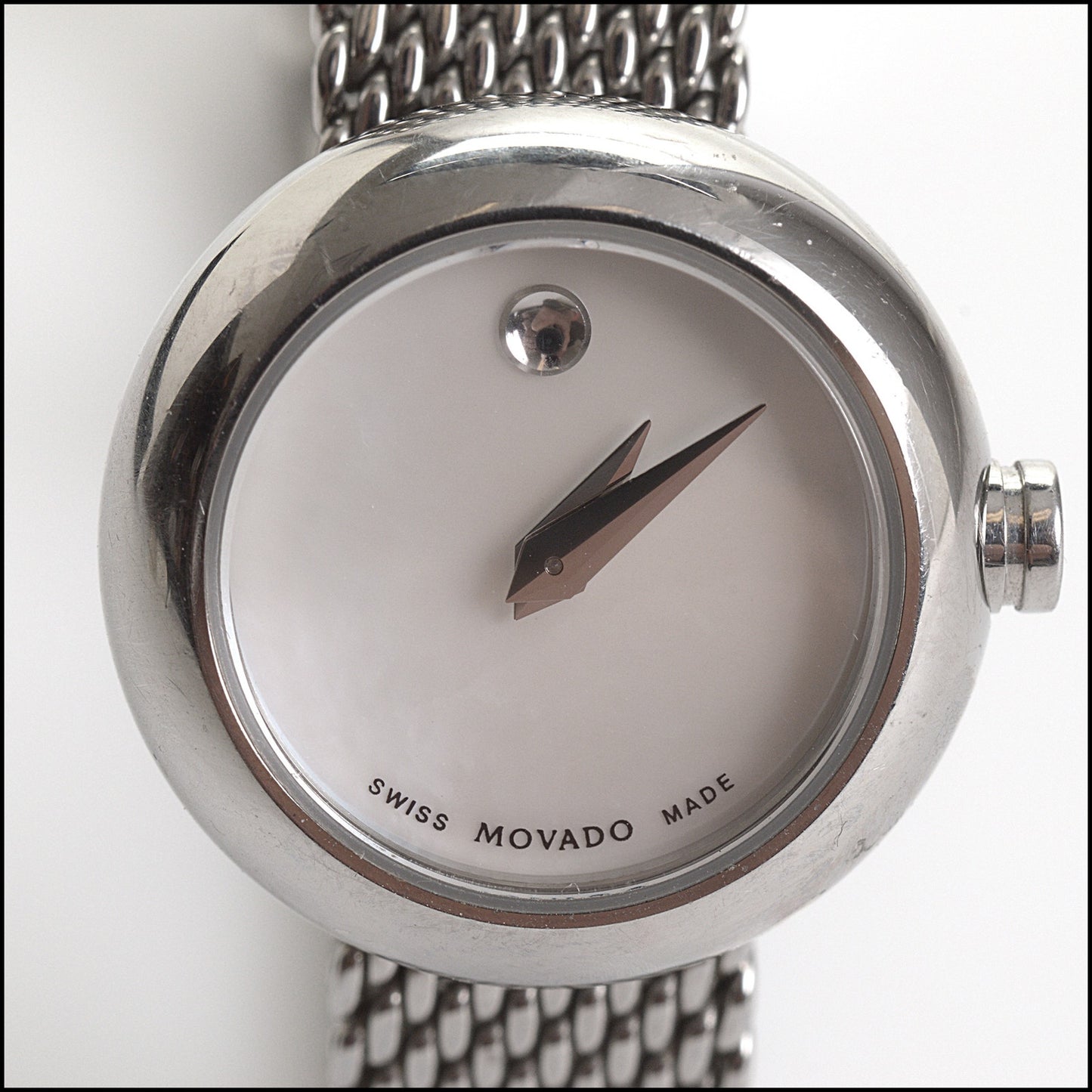 RDC14733 Movado Stainless Steel Dot Mini Museum Watch