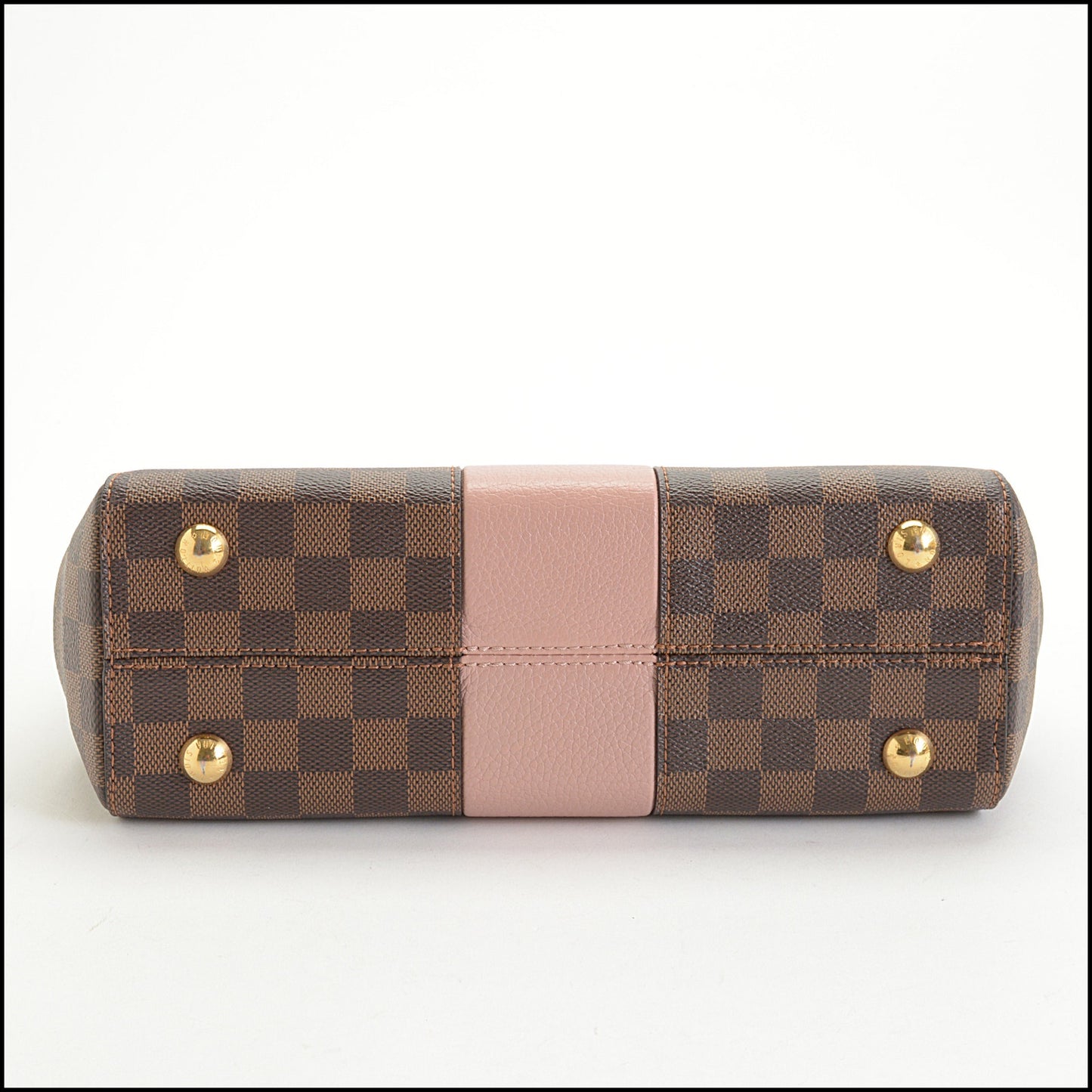 RDC14848 LOUIS VUITTON Damier Ebene & Magnolia Pink Leather Handbag