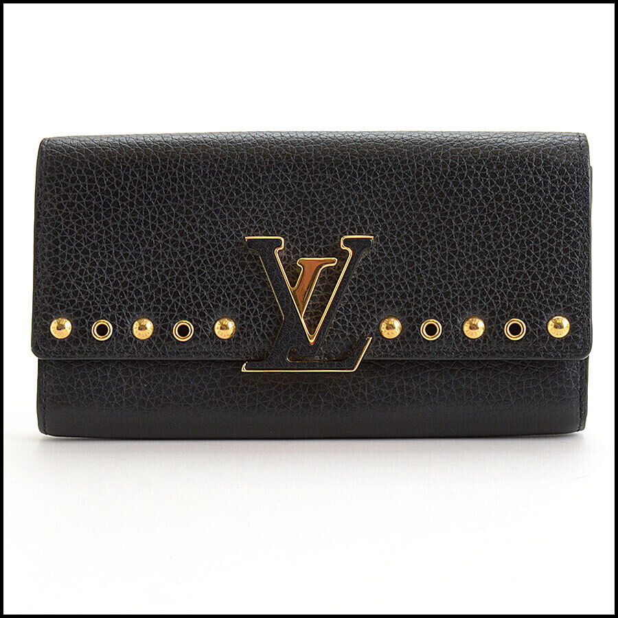 RDC12898 Authentic Louis Vuitton Black Taurillon Capucines Long Wallet –  REAL DEAL COLLECTION