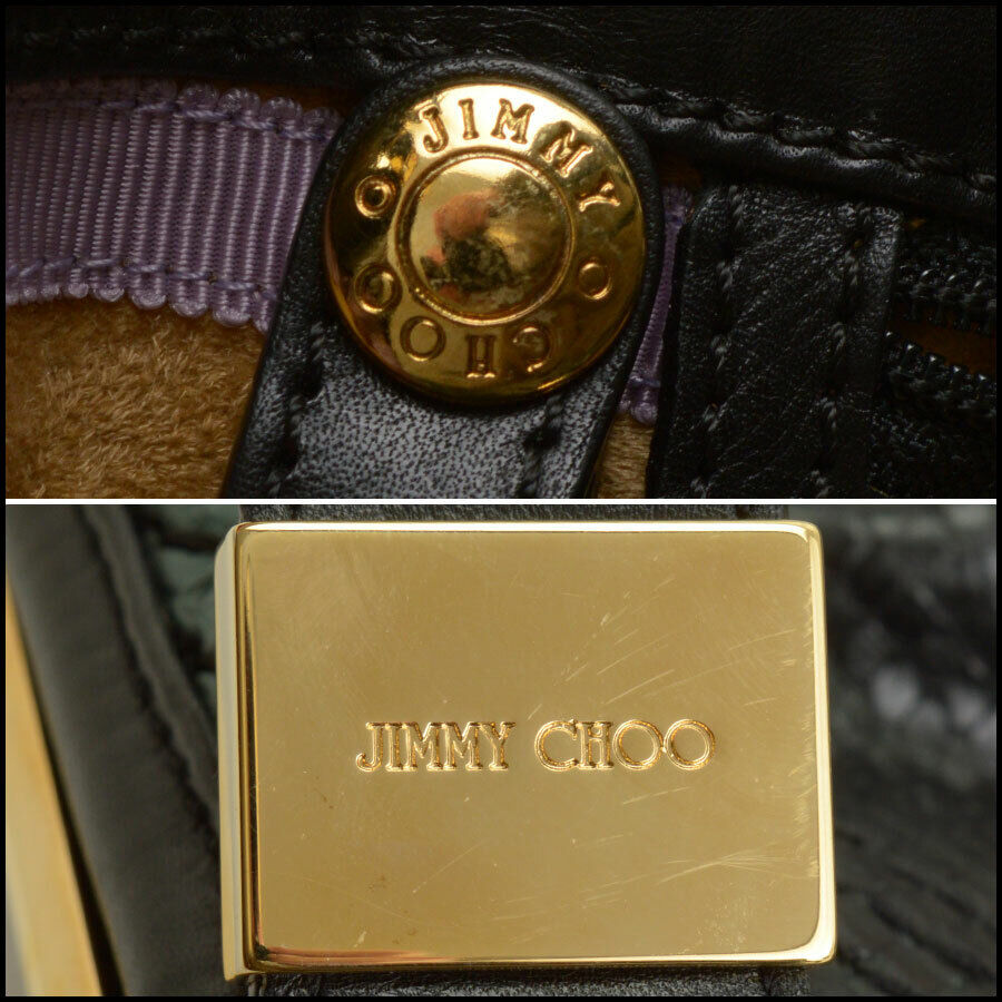 RDC12100 Authentic JIMMY CHOO Tricolor Python Ayse Large Hobo Bag