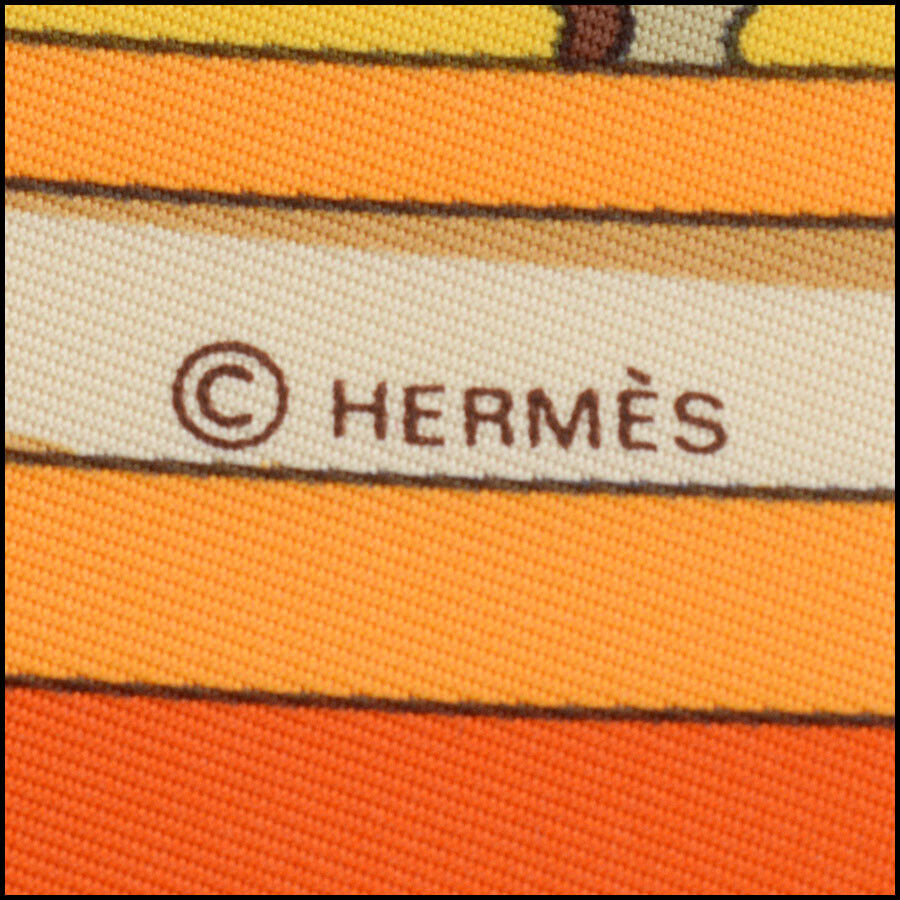 RDC13359 Authentic HERMES Red/Multicolor Mecanique du Temps 90cm Silk Scarf