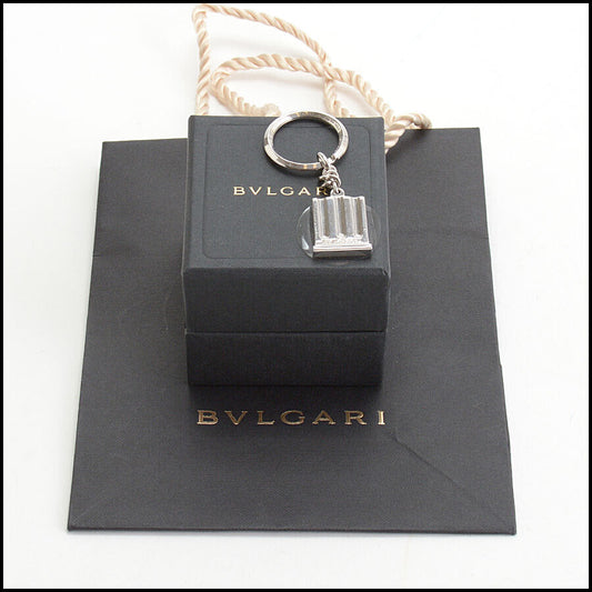 RDC13366 Authentic BVLGARI Sterling Silver Small Rectangle Keychain