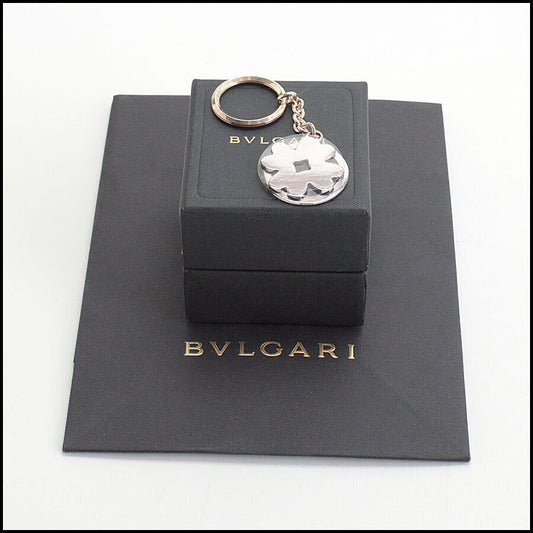 RDC13363 Authentic BVLGARI Sterling Silver Clover Flower Key Chain