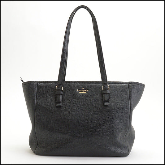RDC13679 Authentic KATE SPADE Black Leather Tote Bag