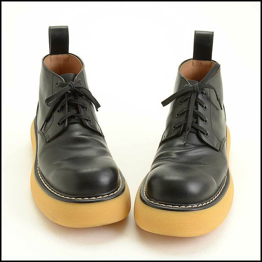 RDC11511 Authentic BOTTEGA VENETA Black Rubber Sole Bounce Boots Size 45