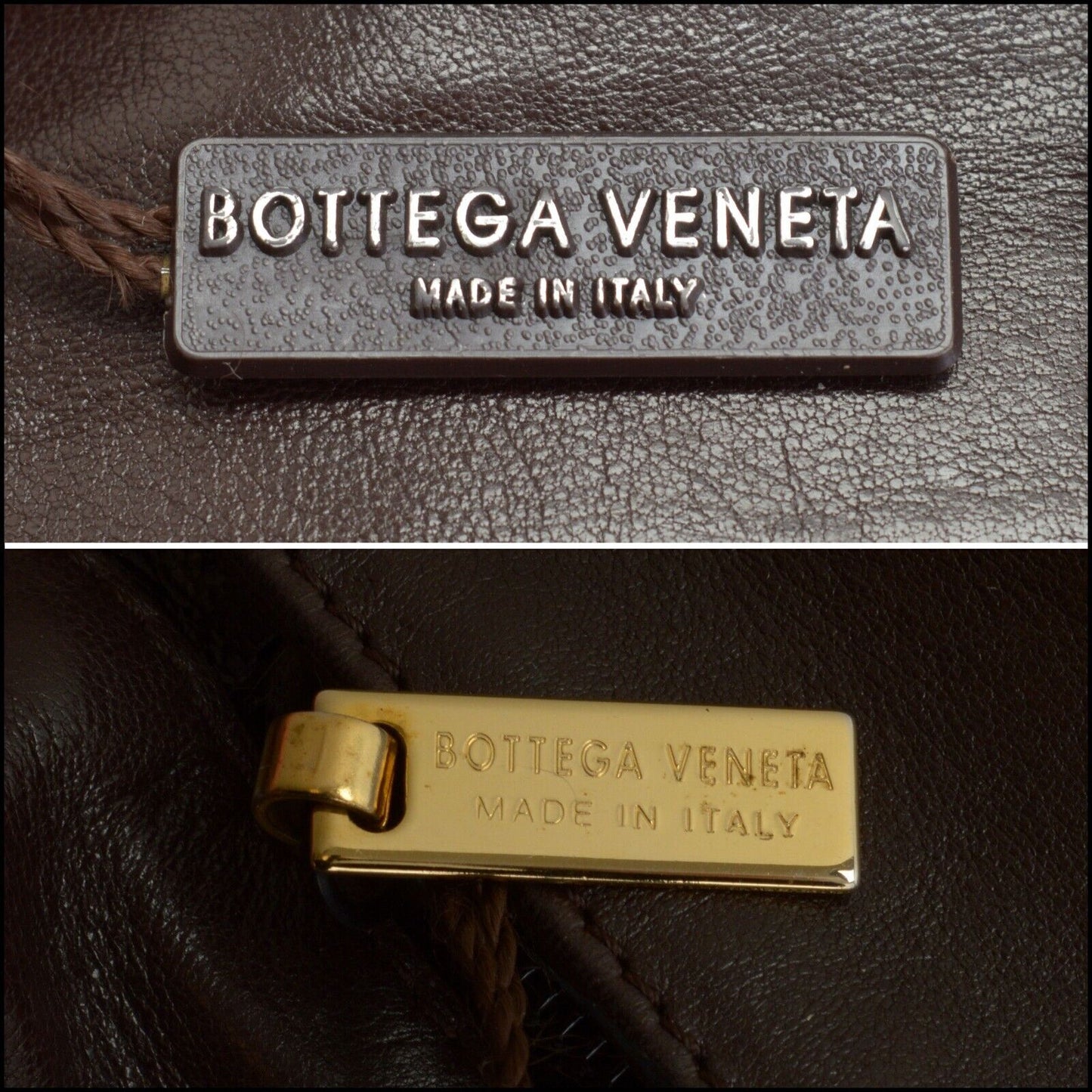 RDC13767 Authentic BOTTEGA VENETA Vintage Brown Intrecciato Flap Shoulder Bag