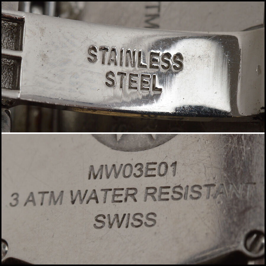 RDC13351 Authentic MICHELE Stainless Steel & Diamond CSX Blue Watch