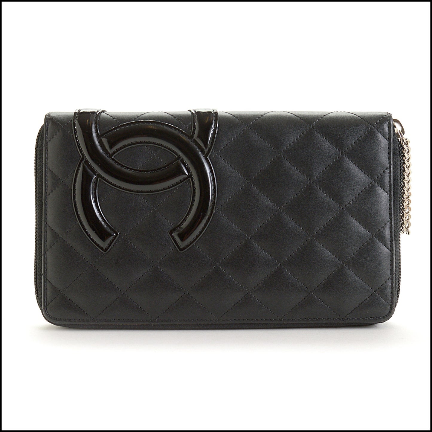 RDC15009 CHANEL '13 Black Cambon Large Zip Around Wallet