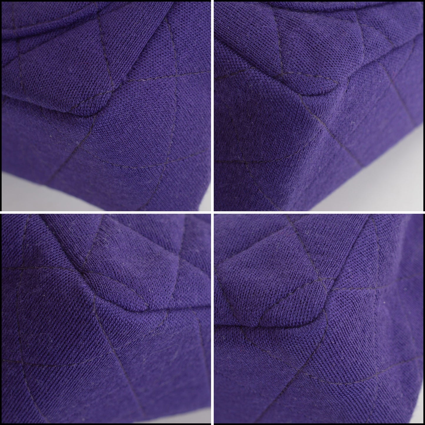 RDC14966 CHANEL '00-02 Purple Jersey Classic Square Mini Flap Bag