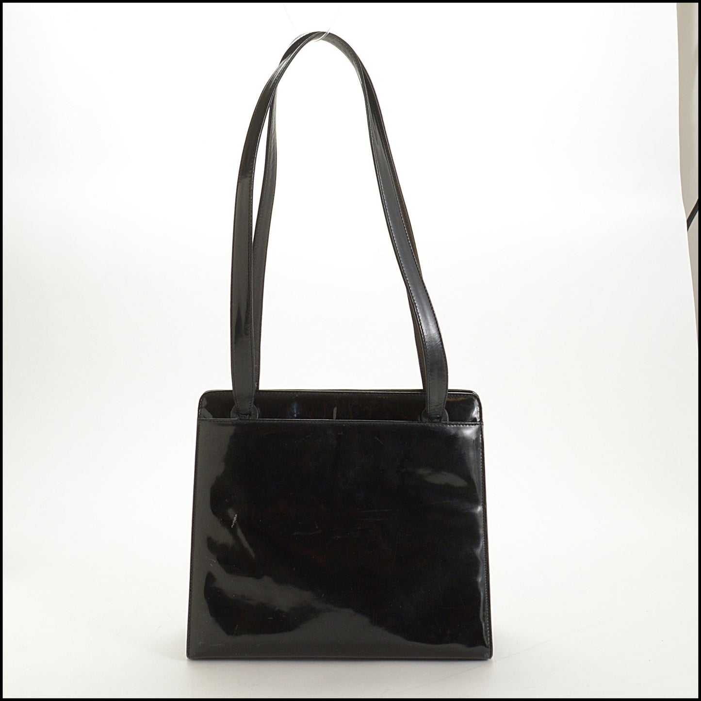 RDC15132 CHANEL '97-99 Black Patent Leather Tote Bag