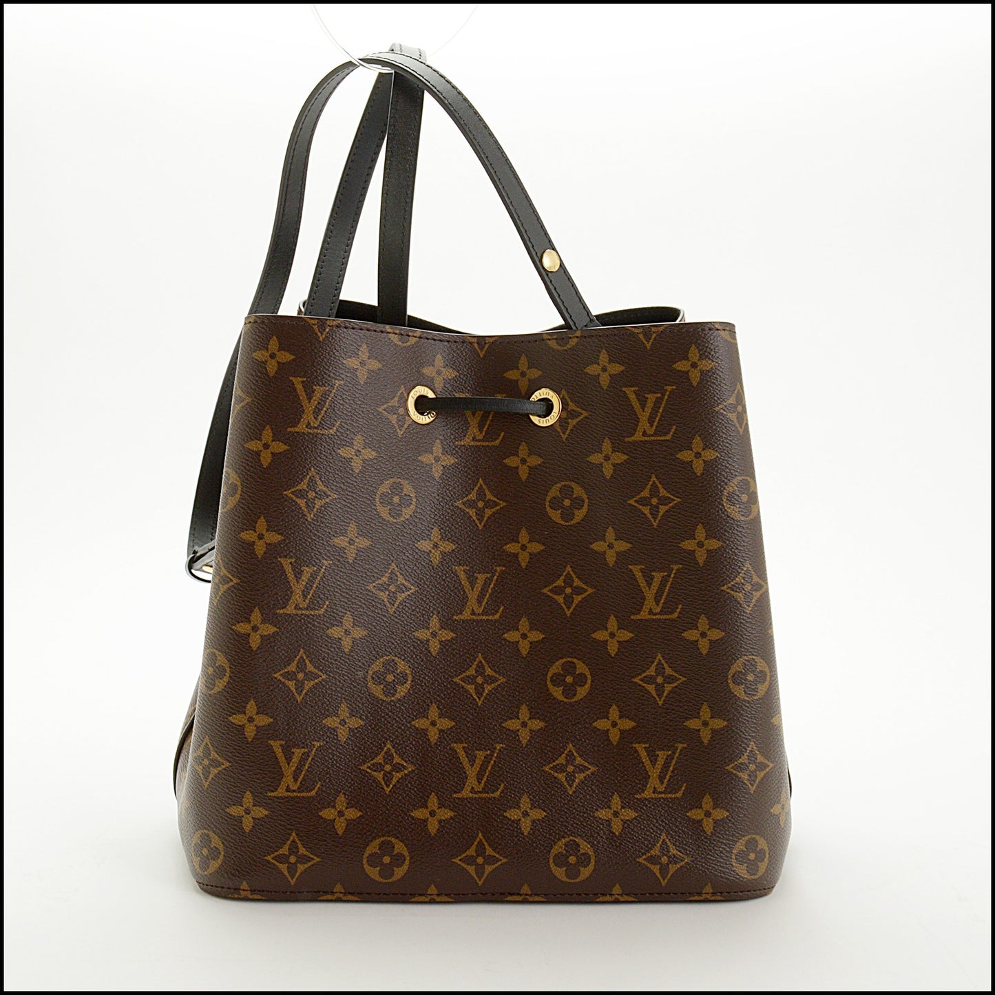RDC15029 LOUIS VUITTON Black Leather Monogram Neo Noe MM Bag