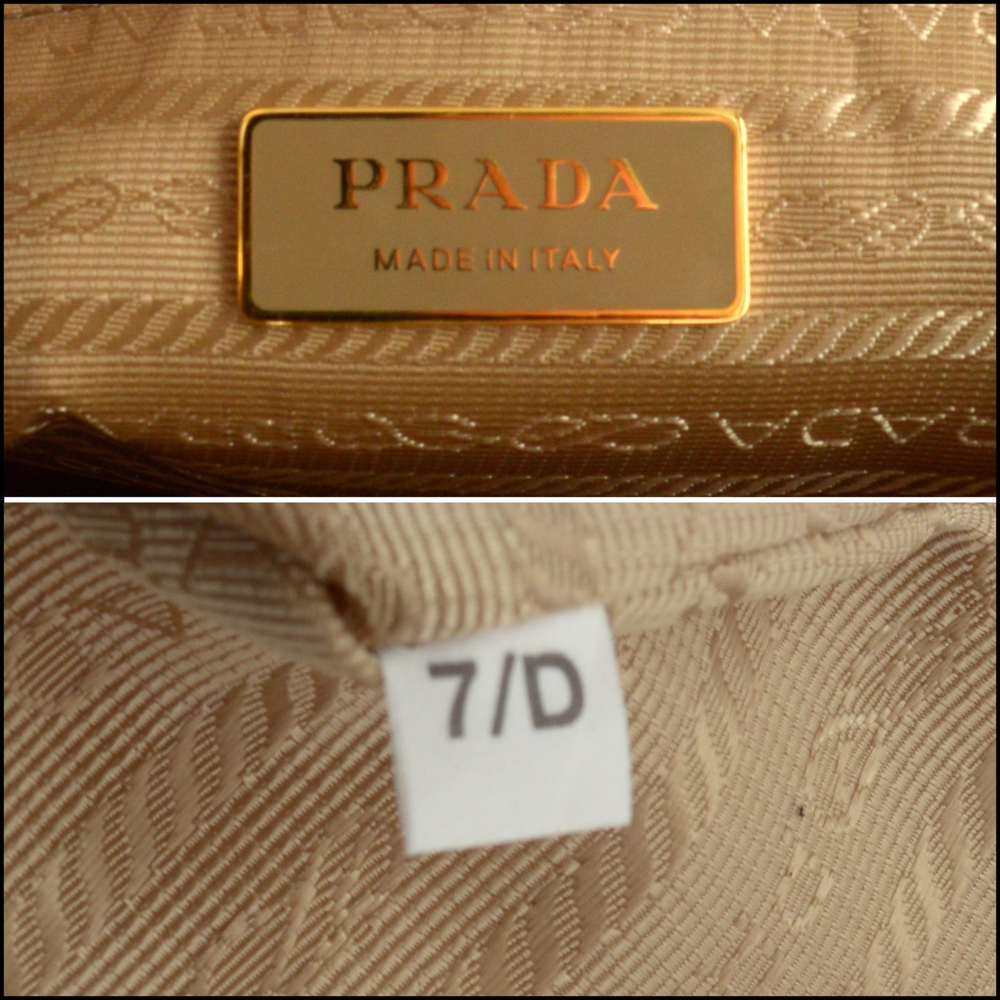 RDC15302 PRADA Travertine Leather Large Bonnie Bag