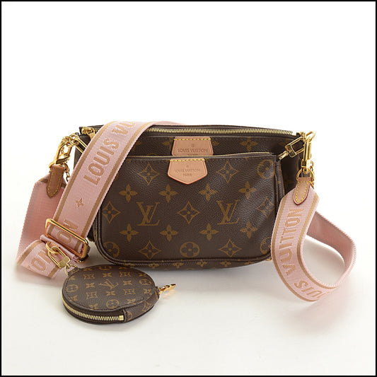 RDC15185 LOUIS VUITTON '20 Brown LV Monogram and Pink Multi Pochette Accesories