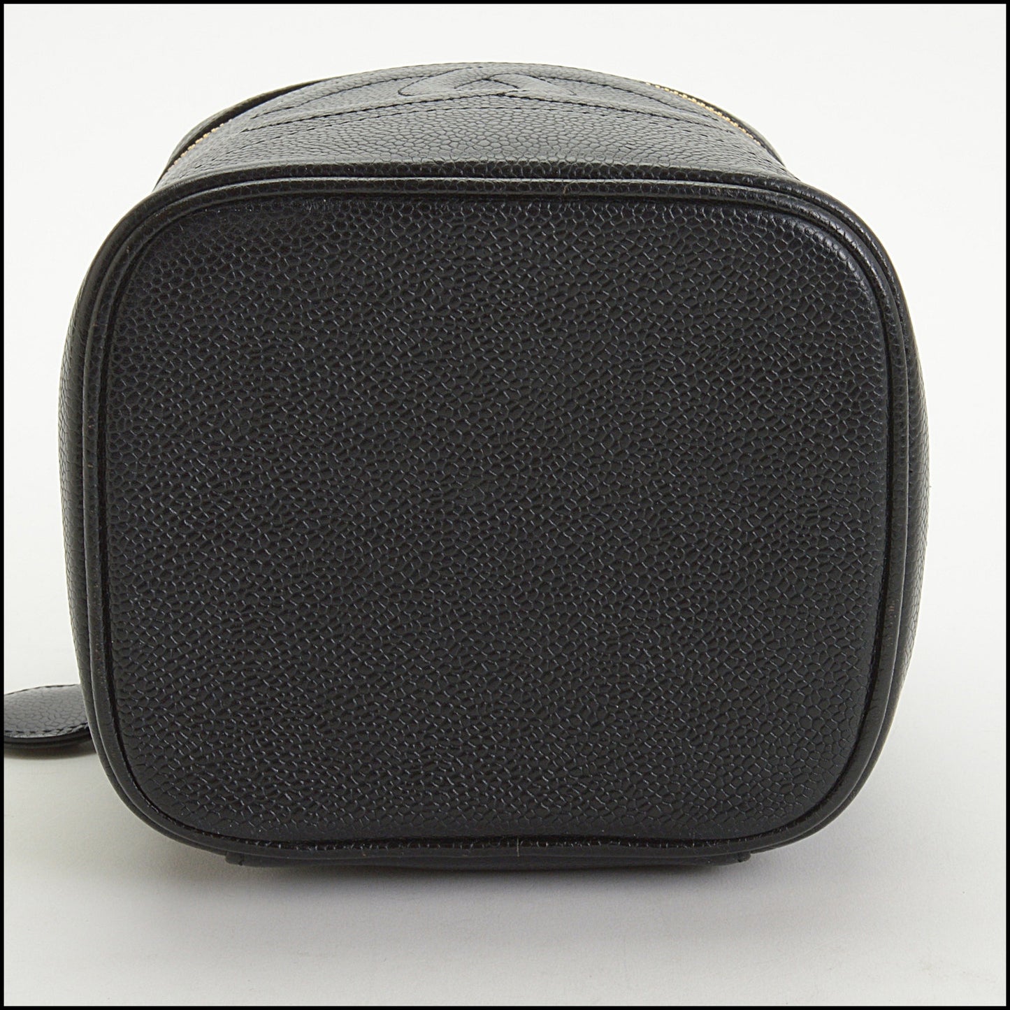 RDC14968 CHANEL '00-02 Black Caviar Leather Vanity Case Cosmetic Bag