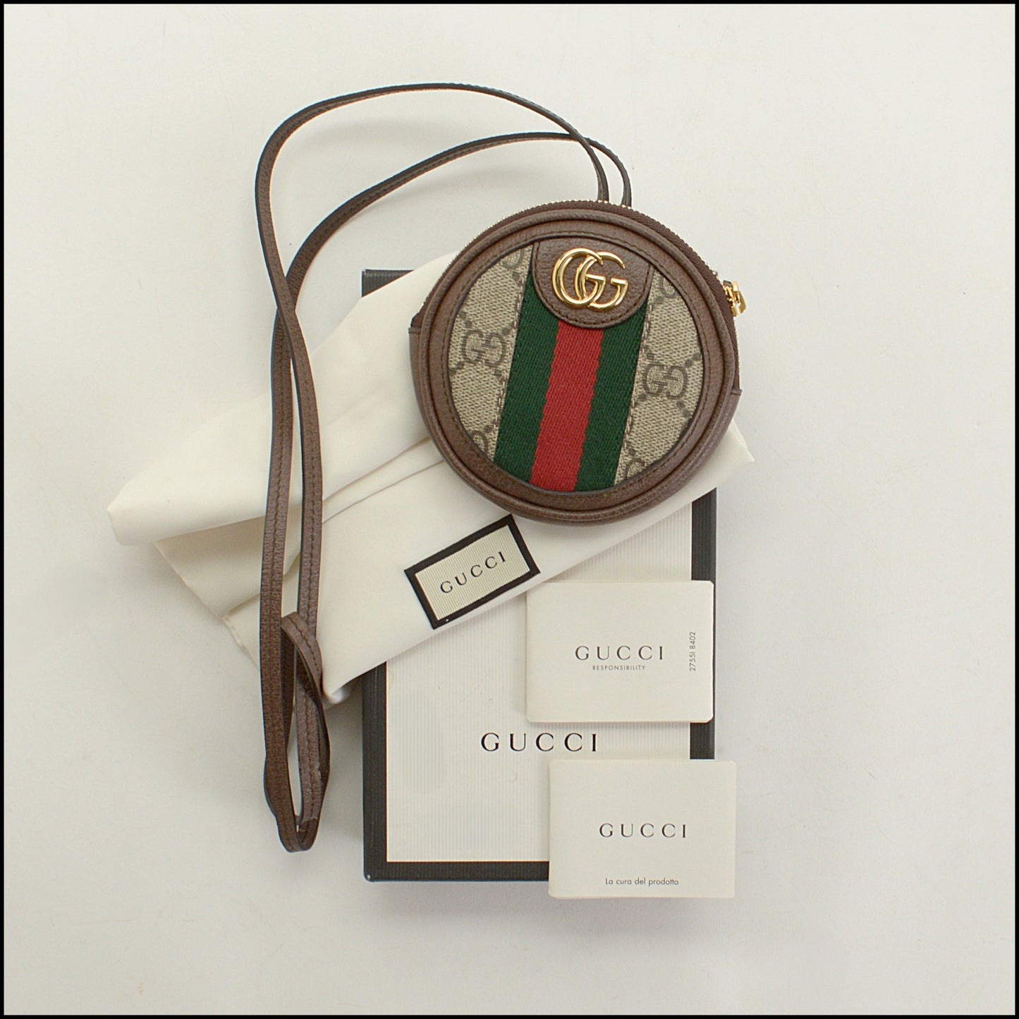 RDC15117 GUCCI GG Supreme Ophidia Round Neck Pouch