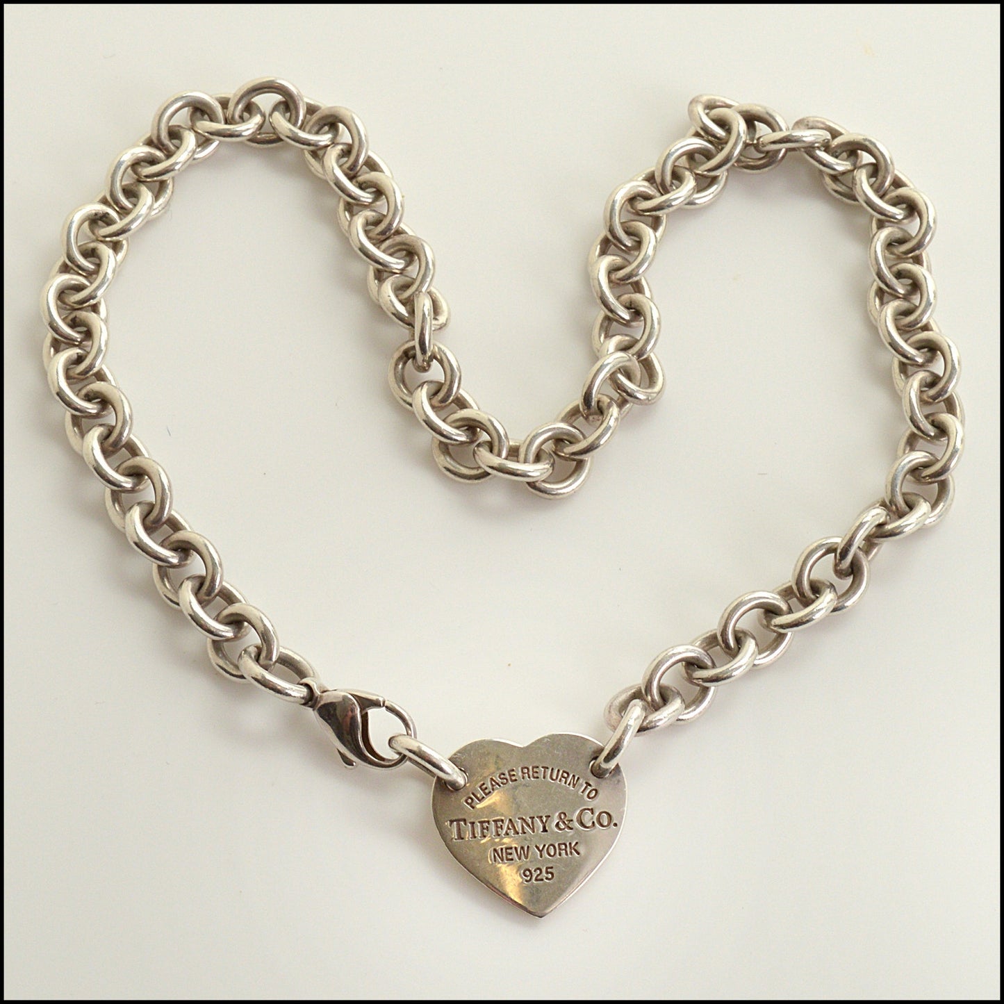 RDC15215 TIFFANY & CO. Sterling Silver Return to Tiffany Heart Choker