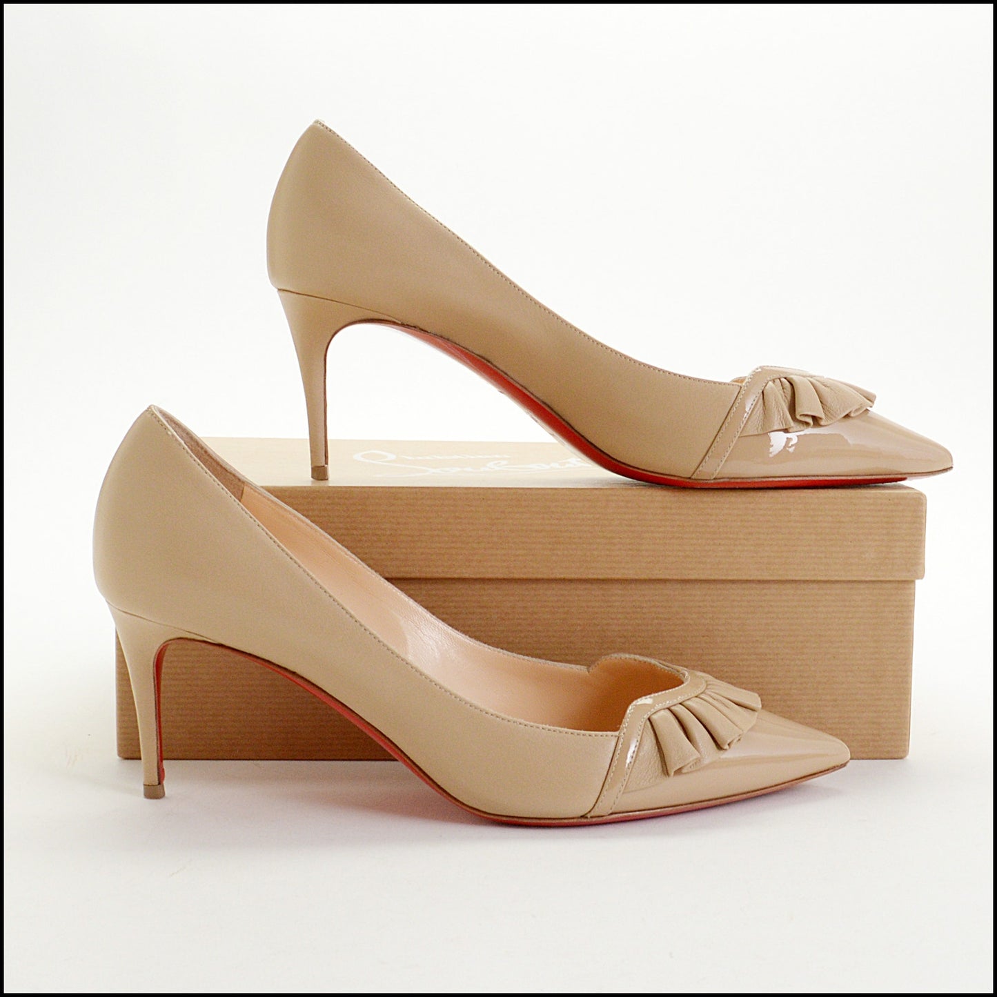 RDC14869 LOUBOUTIN Nude Blush Froumid Heels size 37