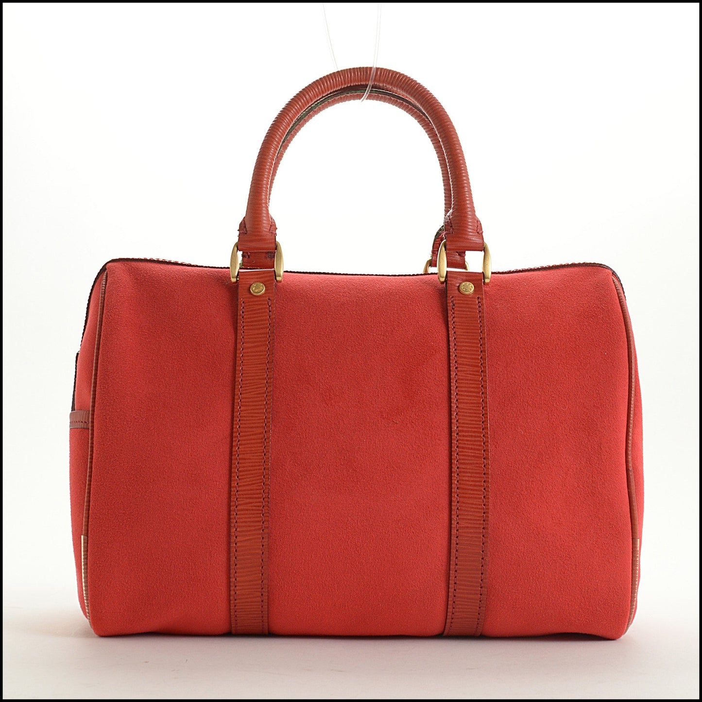 RDC15606 BALENCIAGA Vintage Red Ultrasuede Boston bag from Japan