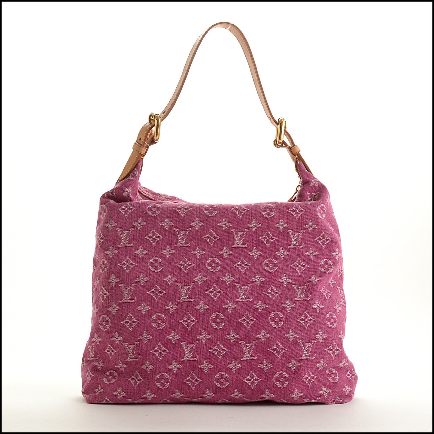 RDC15564 LOUIS VUITTON 2006 Fuchsia Pink Denim Monogram Baggy GM