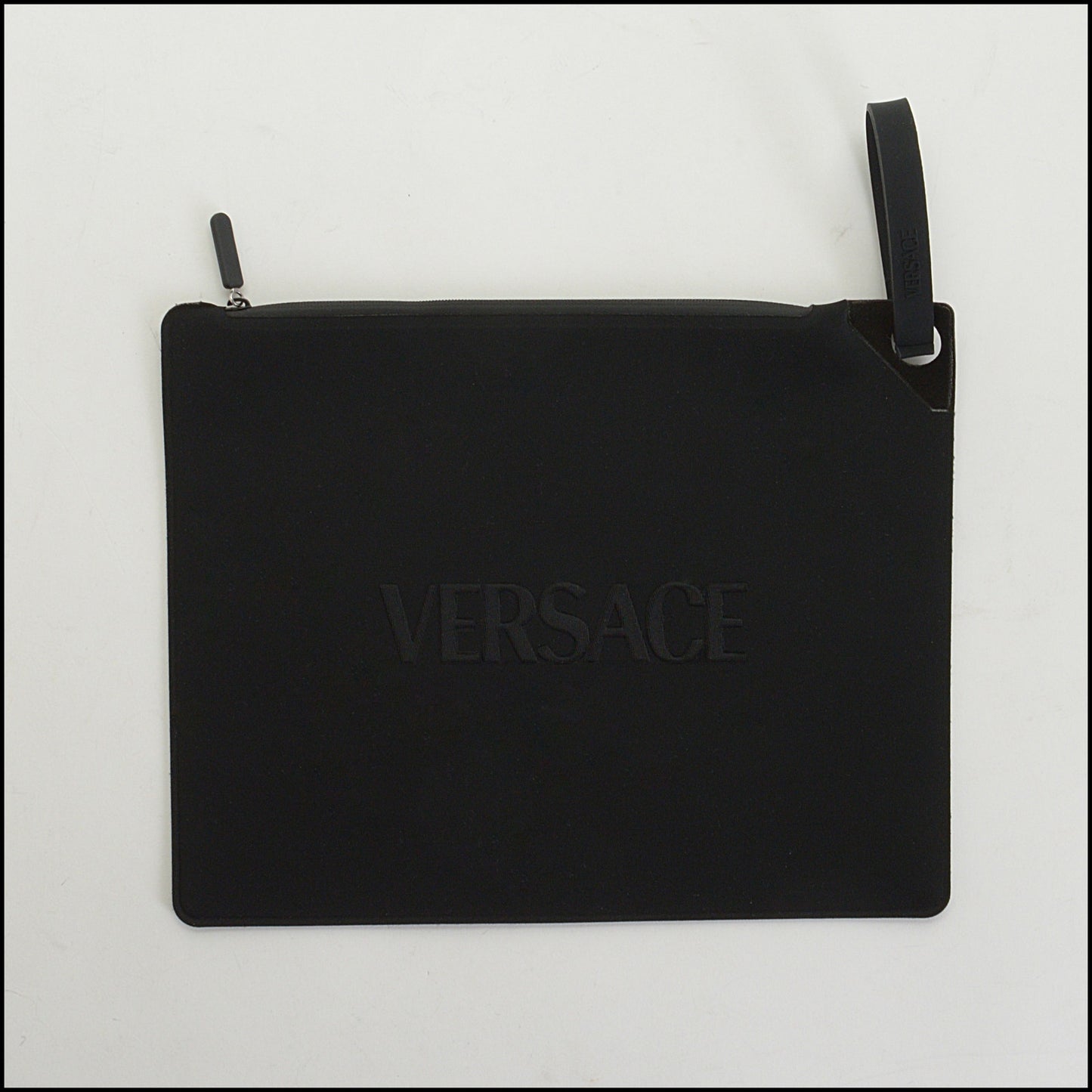 RDC14676 VERSACE Black Neoprene Large Pouch Clutch