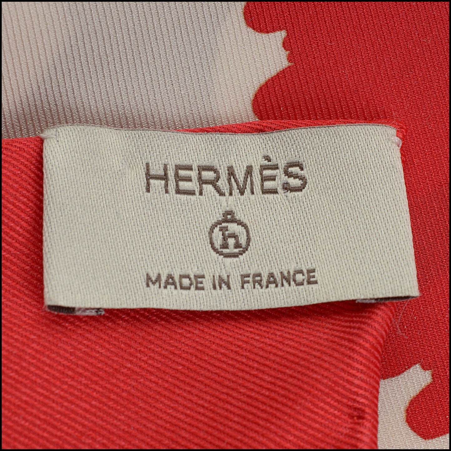 RDC15478 HERMES Black/White/Red Petit H Silk Shrug Shawl