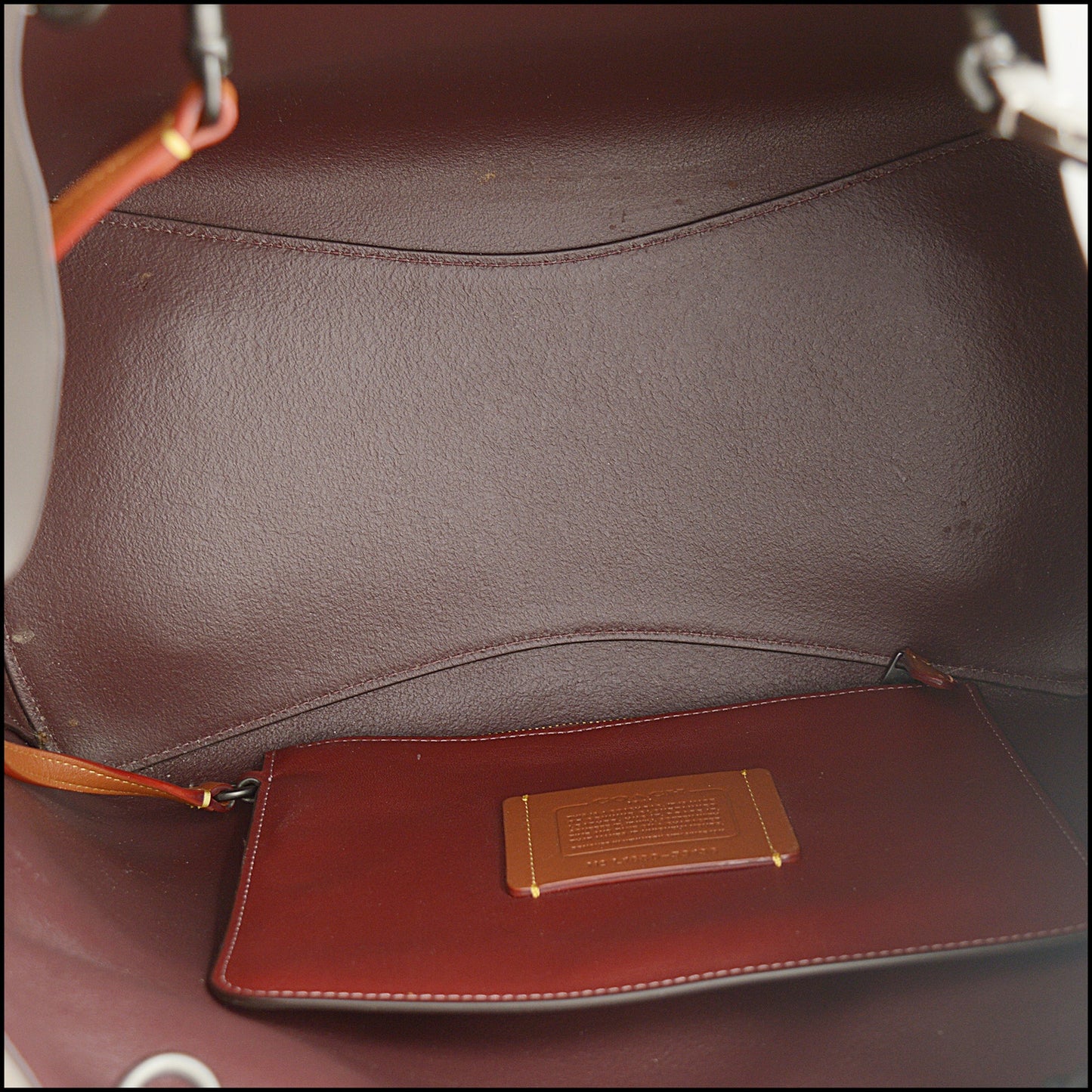 RDC15277 COACH Grey Glovetanned Leather Rogue Tote Bag