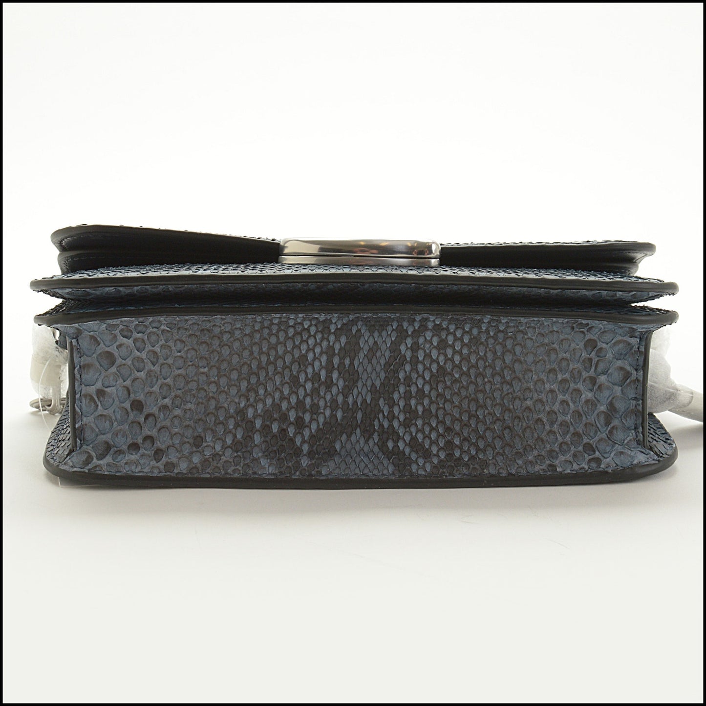 RDC15020 COACH Denim Blue Python Idol 23 Crossbody Chain Strap Bag