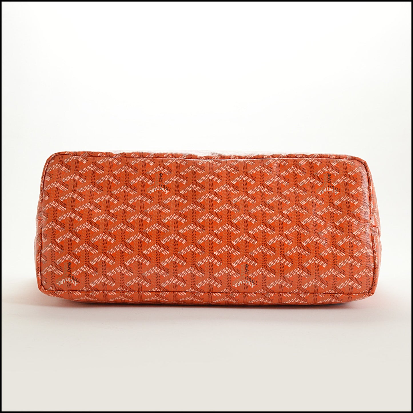 RDC15476 GOYARD 2025 Orange Goyardine Canvas LP Marquage Saint Louis PM Tote Bag