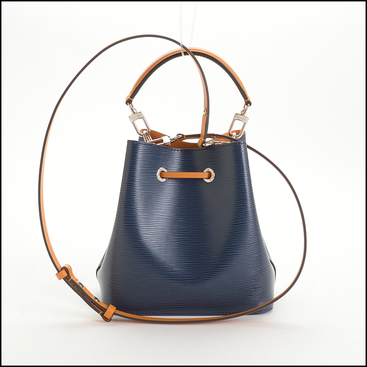 RDC14704 LOUIS VUITTON Indigo Blue Epi & Safran Orange Leather NeoNoe BB Crossbody Bag